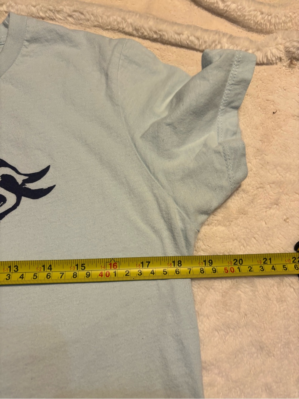 Old 97s Tee XL Next Level Apparel Light Blue with Navy Bison Word Art Graphic - Picture 12 of 13